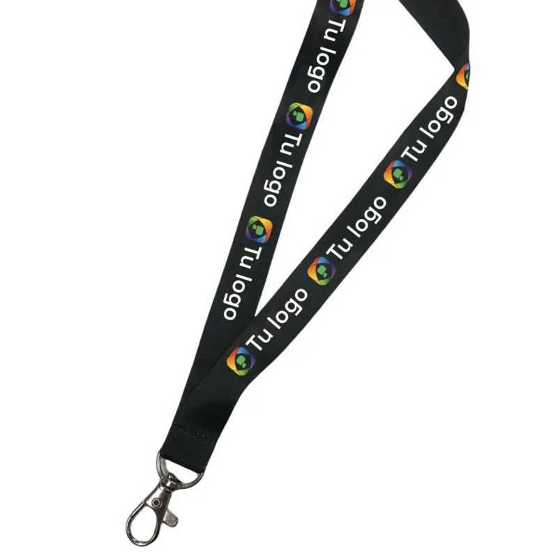 Colgante con mosquetón Metálico (Tela satin)