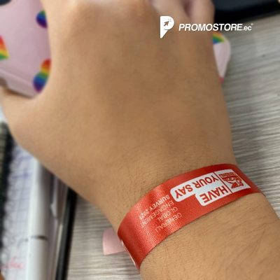 Pulseras de tela raso full color