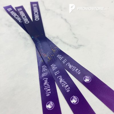 Pulseras de tela raso full color