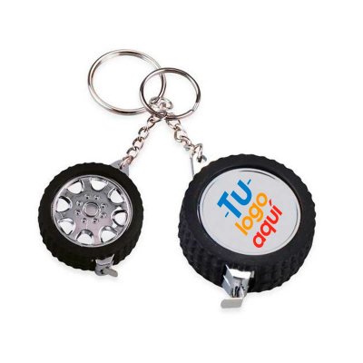 Llavero llanta flexómetro