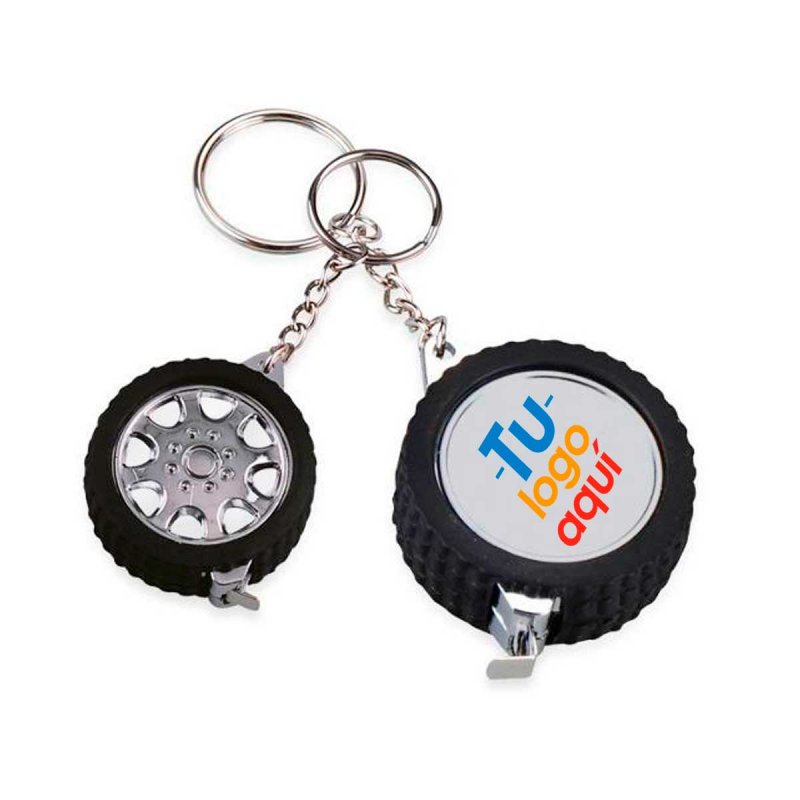 Llavero llanta flexómetro