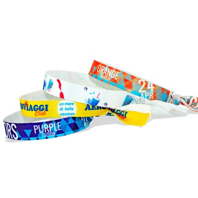 Pulseras de tela raso full color
