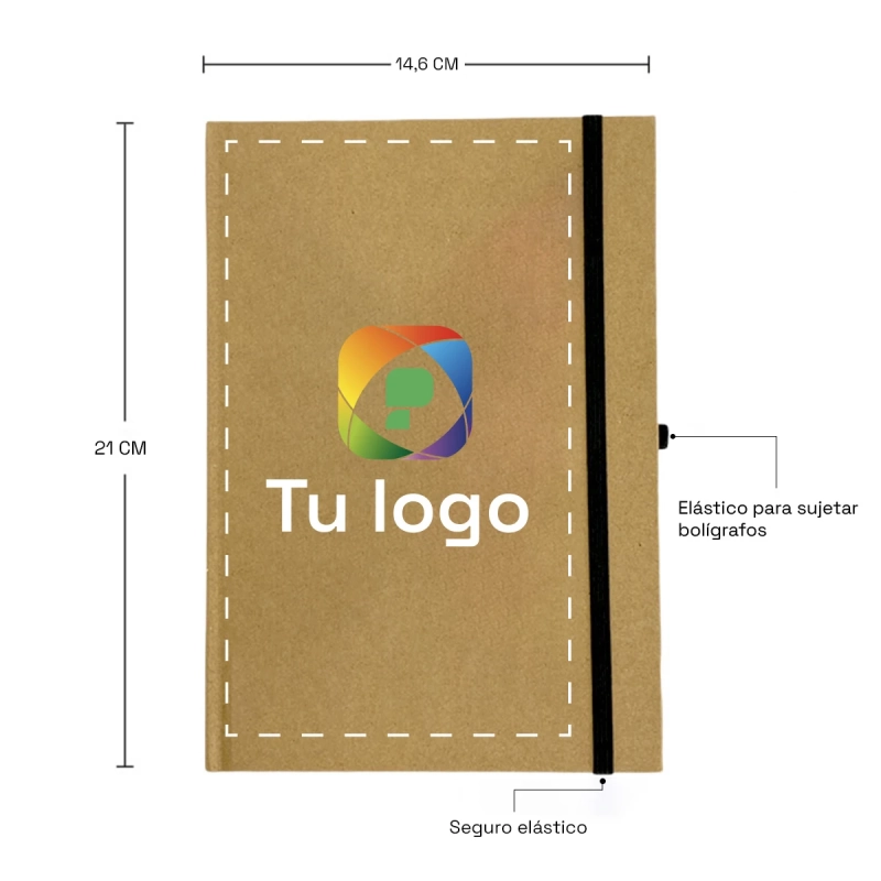 Libreta Kraft Pasta Dura 14,5x21cm