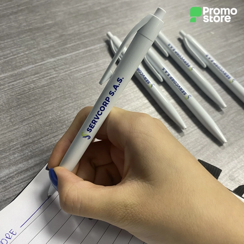 Bolígrafo Plástico White Pro