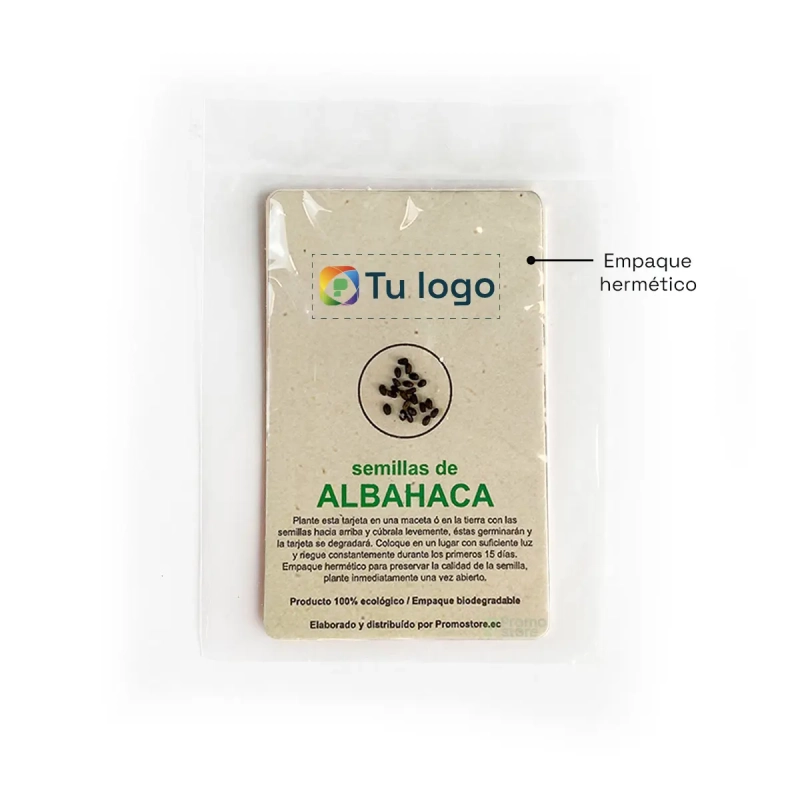 Tarjeta biodegradable con Semilla