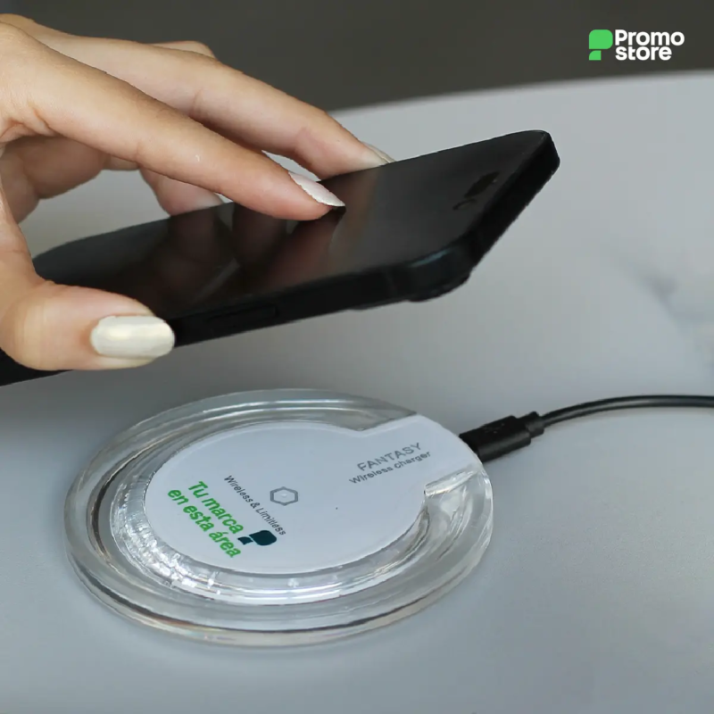 Cargador inalámbrico white