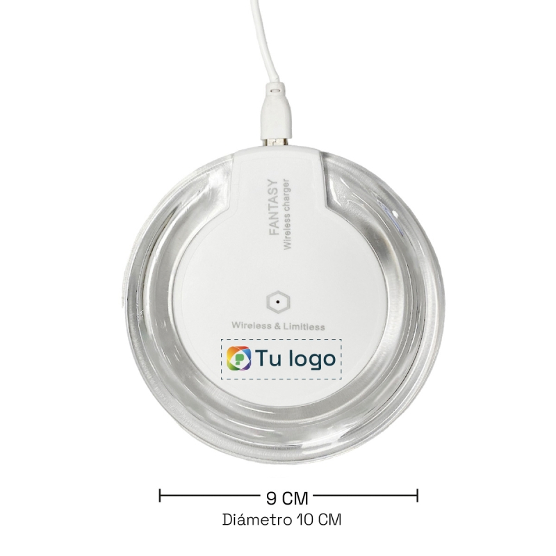 Cargador inalámbrico white