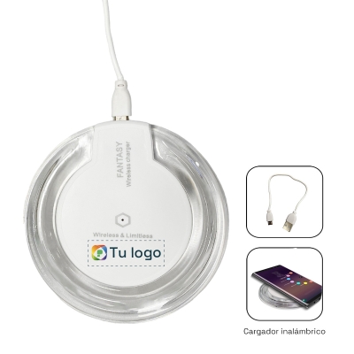 Cargador inalámbrico white