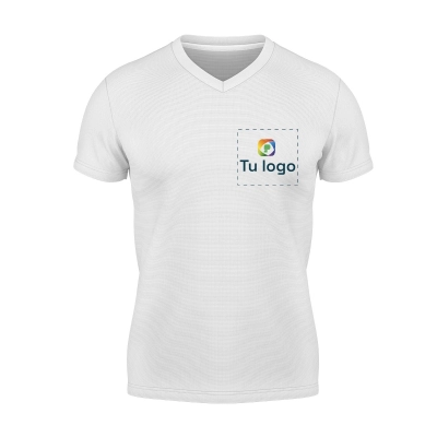 Camisetas Poli-algodón cuello en V