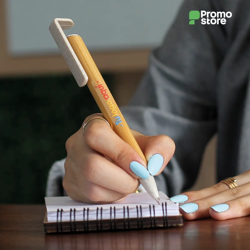 Boligrafo Bambú portacelular