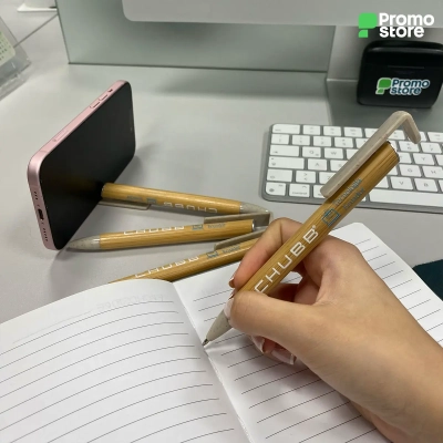 Boligrafo Bambú portacelular
