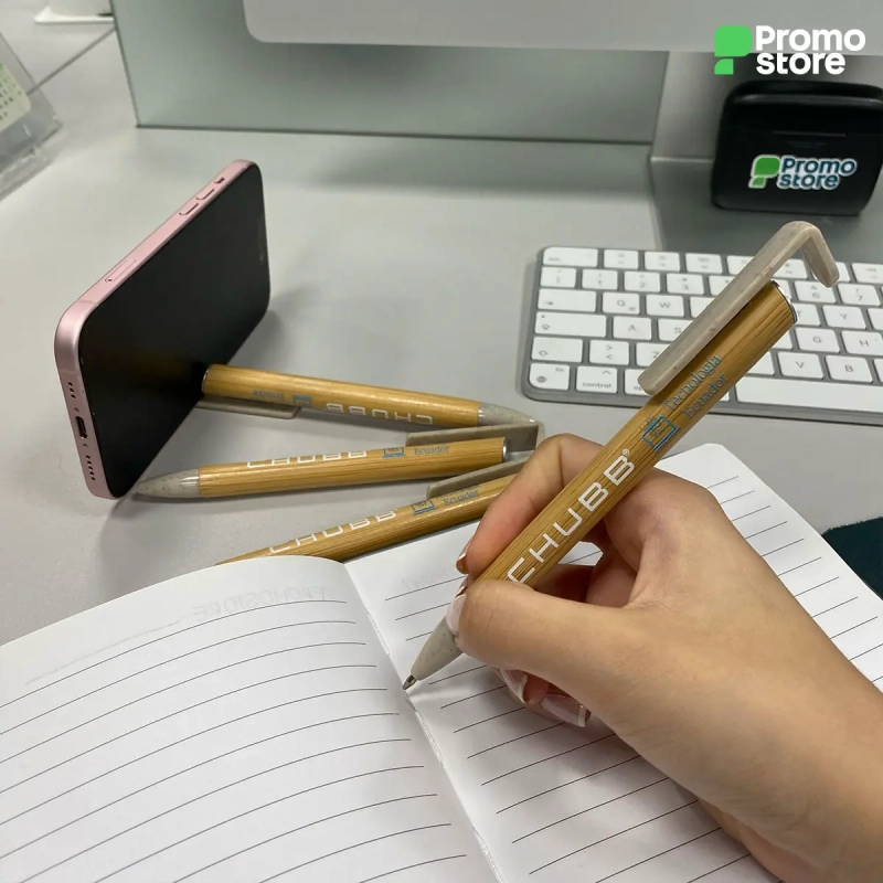 Boligrafo Bambú portacelular