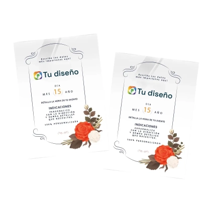 Invitaciones en acrílico