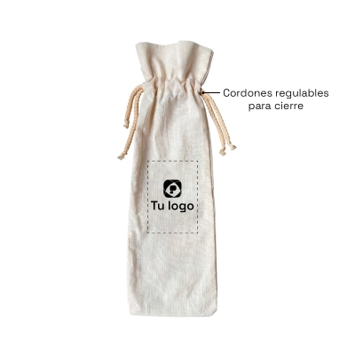 Bolso de lienzo para vino