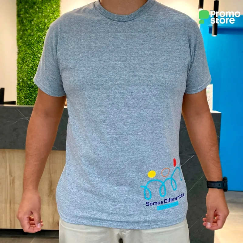 Camisetas Poli-algodón cuello redondo