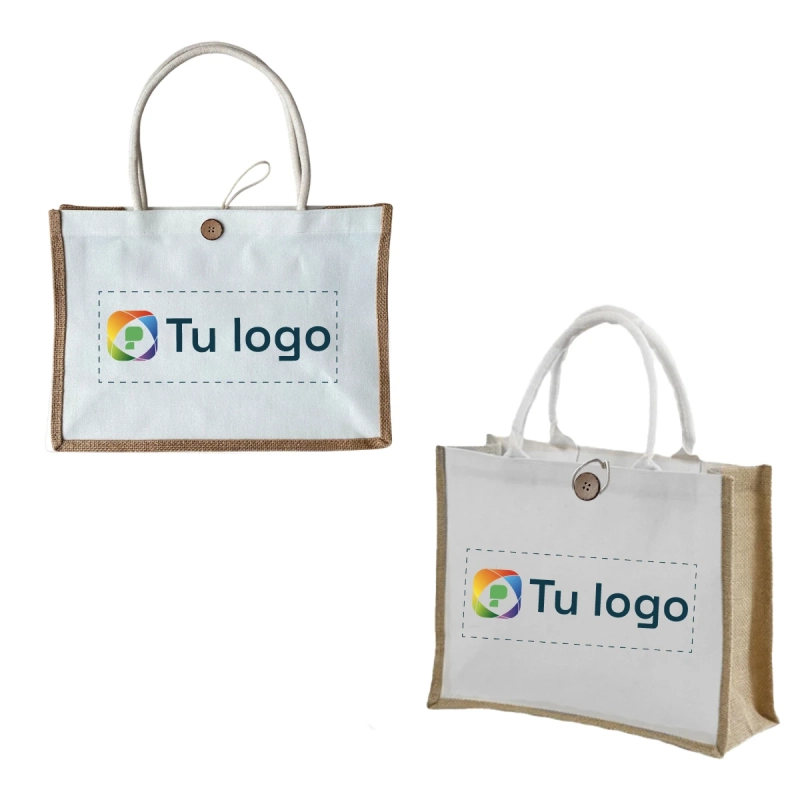 Bolso Playero de Yute + Lienzo