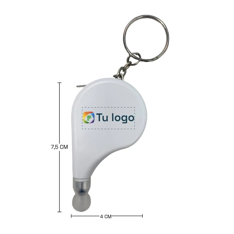 Llavero flexómetro+bolígrafo