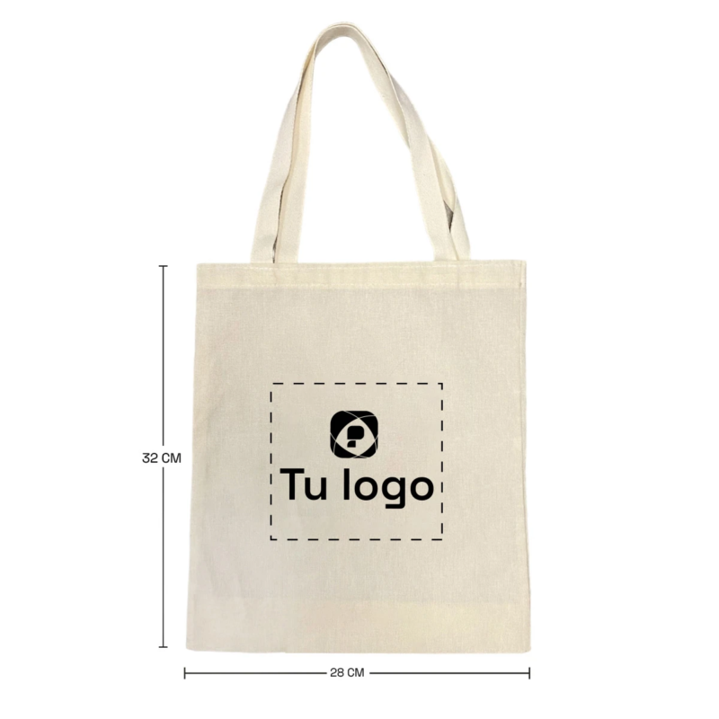 Tote bag de lienzo 28x32cm Un color