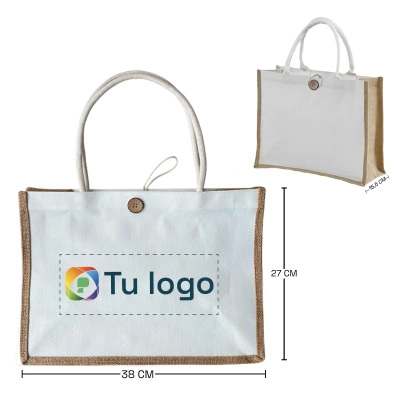 Bolso Playero de Yute + Lienzo