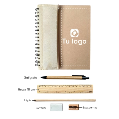 Cuaderno eco + cartuchera