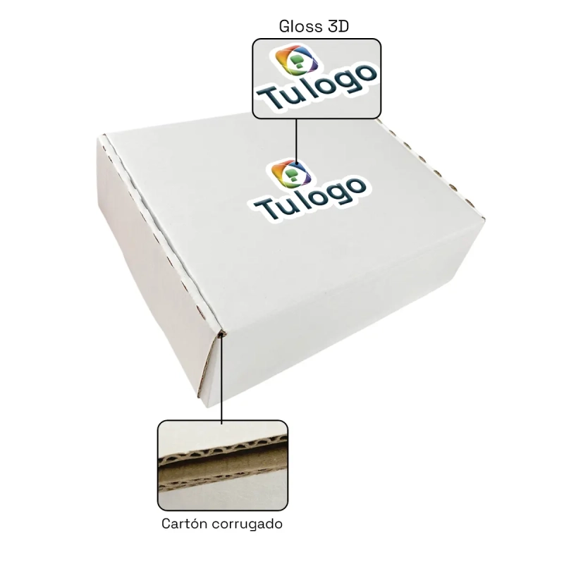 Caja 25,7×20,5x8cm con sticker