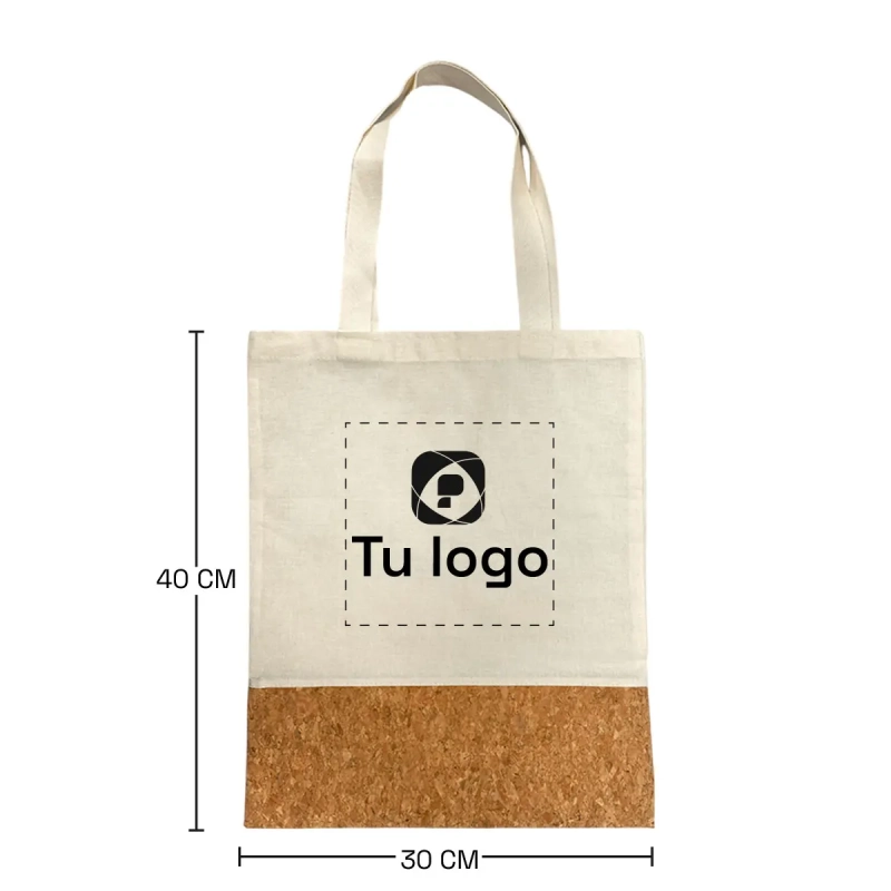 Bolso de lienzo + corcho 30x40cm